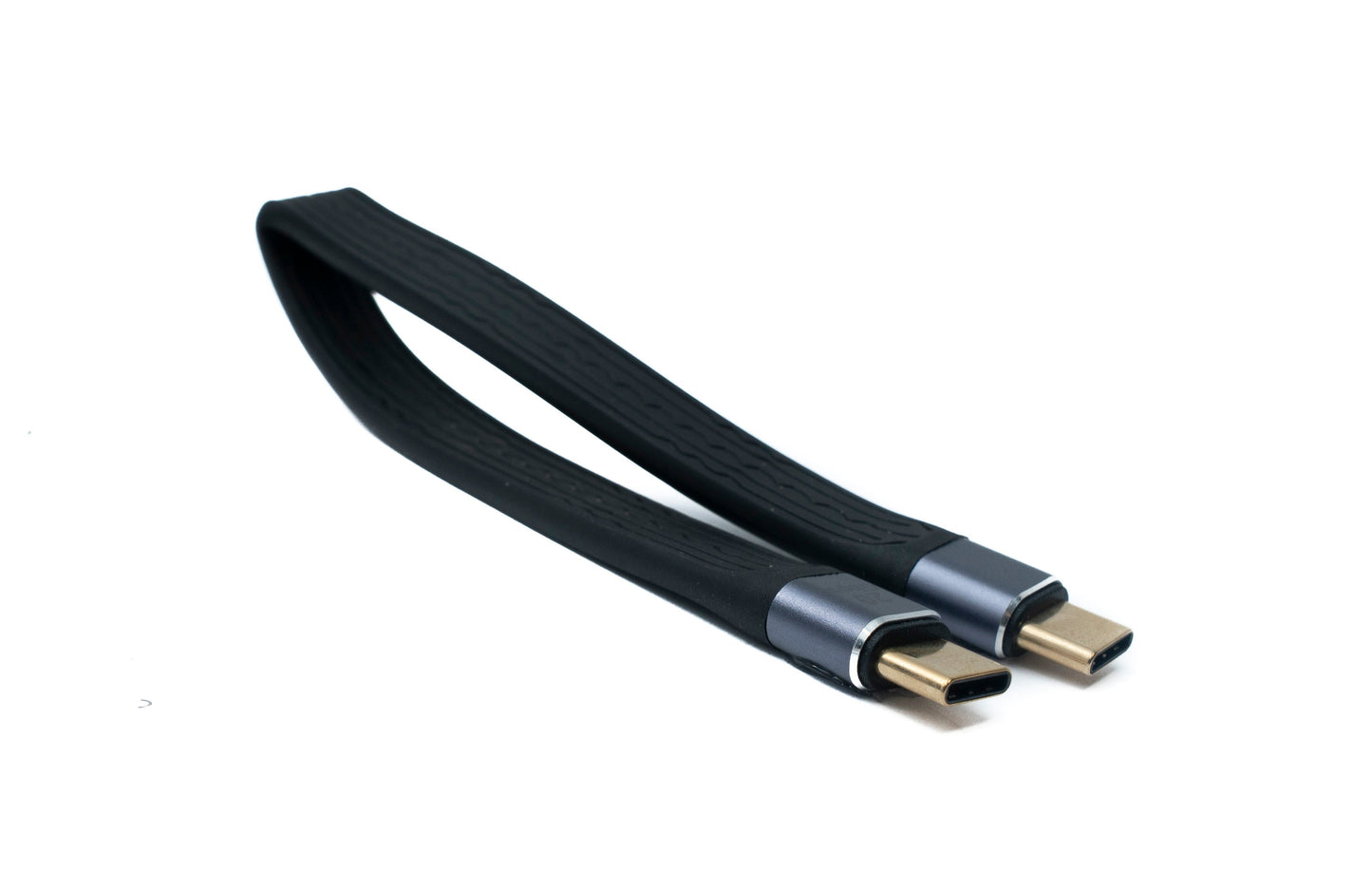 SYSTEM-S USB 3.2 Gen 2 Kabel 20 cm Typ C Stecker zu Stecker Flachkabel 20 Gbit/s 100 W
