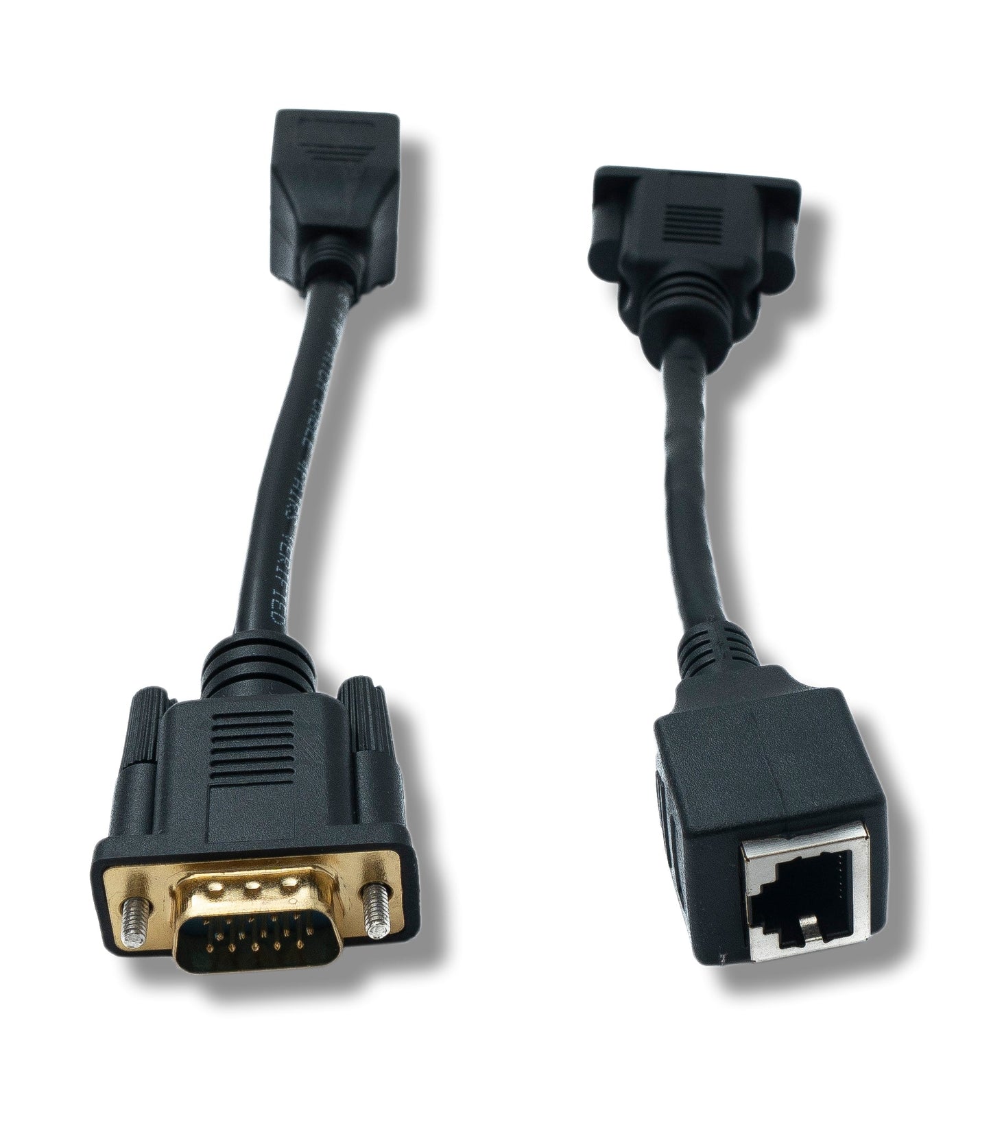 SYSTEM-S Ethernet VGA over IP Konverter 2x 15 cm VGA zu LAN RJ45 Buchse 20m Reichweite