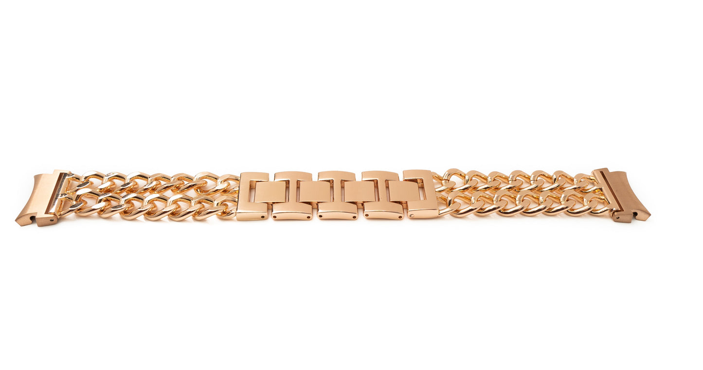 SYSTEM-S 20 mm metal strap for Samsung Galaxy Watch 4 Smartwatch in pink