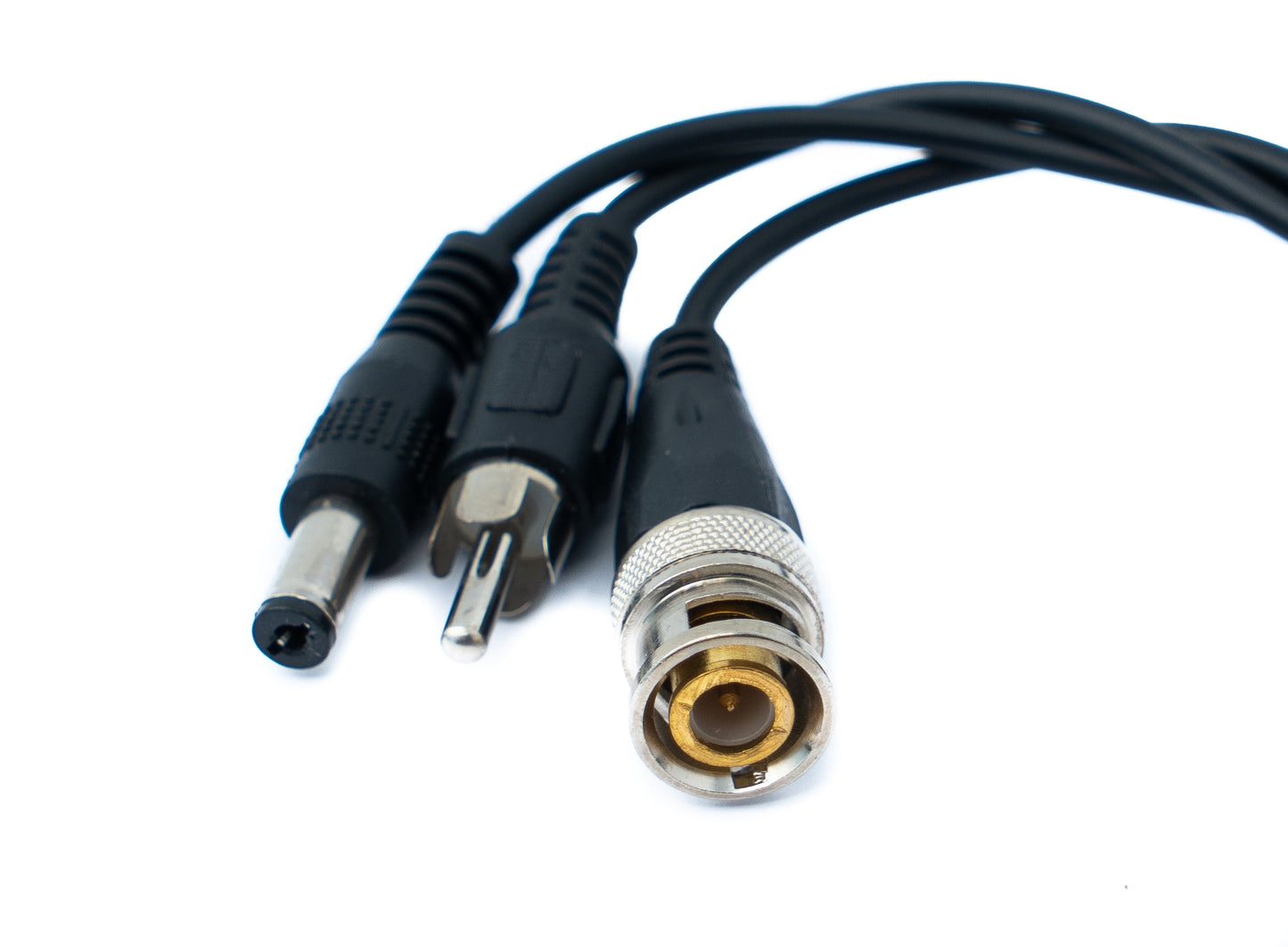 SYSTEM-S 2x CCTV Kabel 10 cm RJ45 Buchse zu BNC RCA DC Video Audio Strom Adapter Schwarz