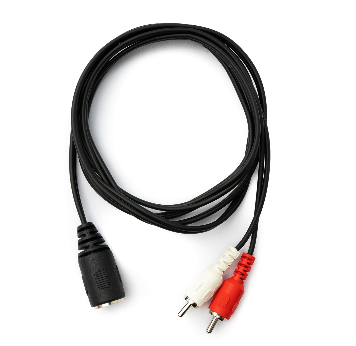 SYSTEM-S Cinch 2 RCA Kabel 150 cm Buchse zu DIN 5 polig Stecker Stereo in Schwarz
