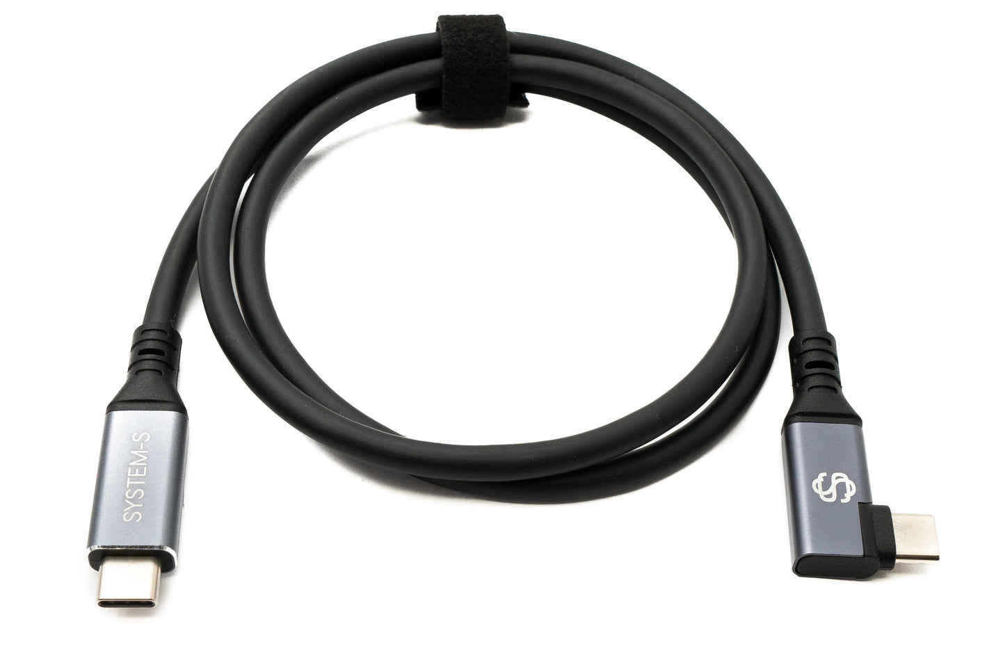 SYSTEM-S USB4 80 cm cable Type C male to male angled 40 Gbit/s 240 W USB 4.0 cable