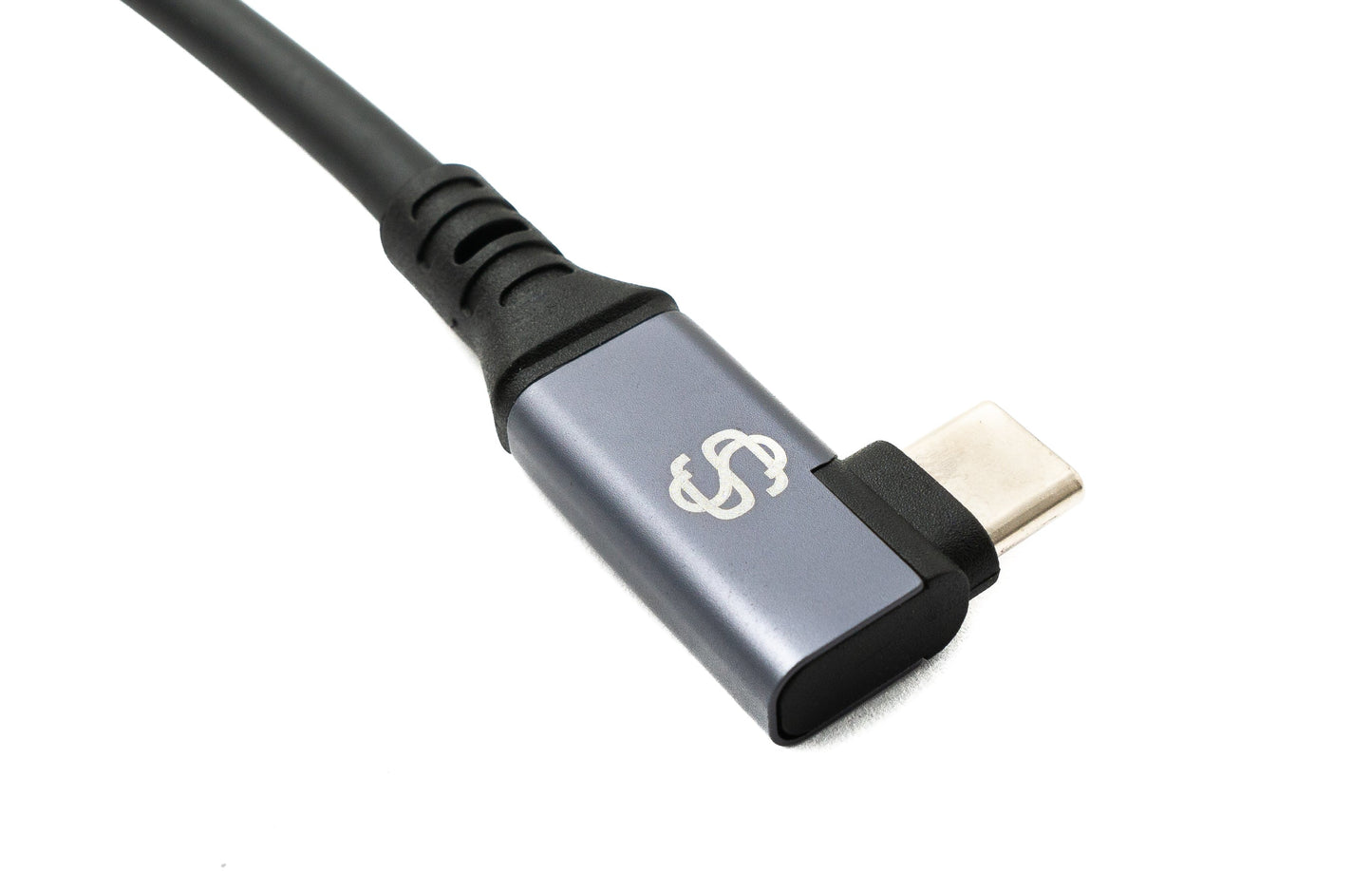 SYSTEM-S USB4 80 cm cable Type C male to male angled 40 Gbit/s 240 W USB 4.0 cable