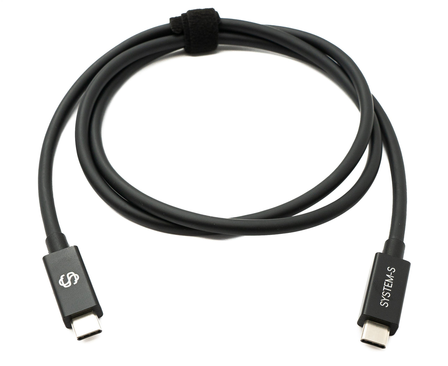 SYSTEM-S USB Thunderbolt 4 100 cm Cable Type C Male to Male 40 Gbit/s 240 W Cable Adapter