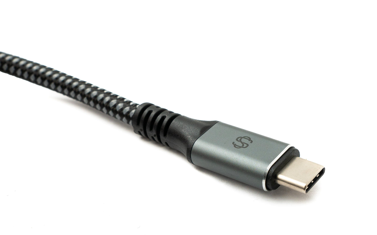 SYSTEM-S USB4 USB 50 cm Kabel Typ C Stecker zu Stecker geflochten 40 Gbit/s 240 W USB 4.0 Kabel
