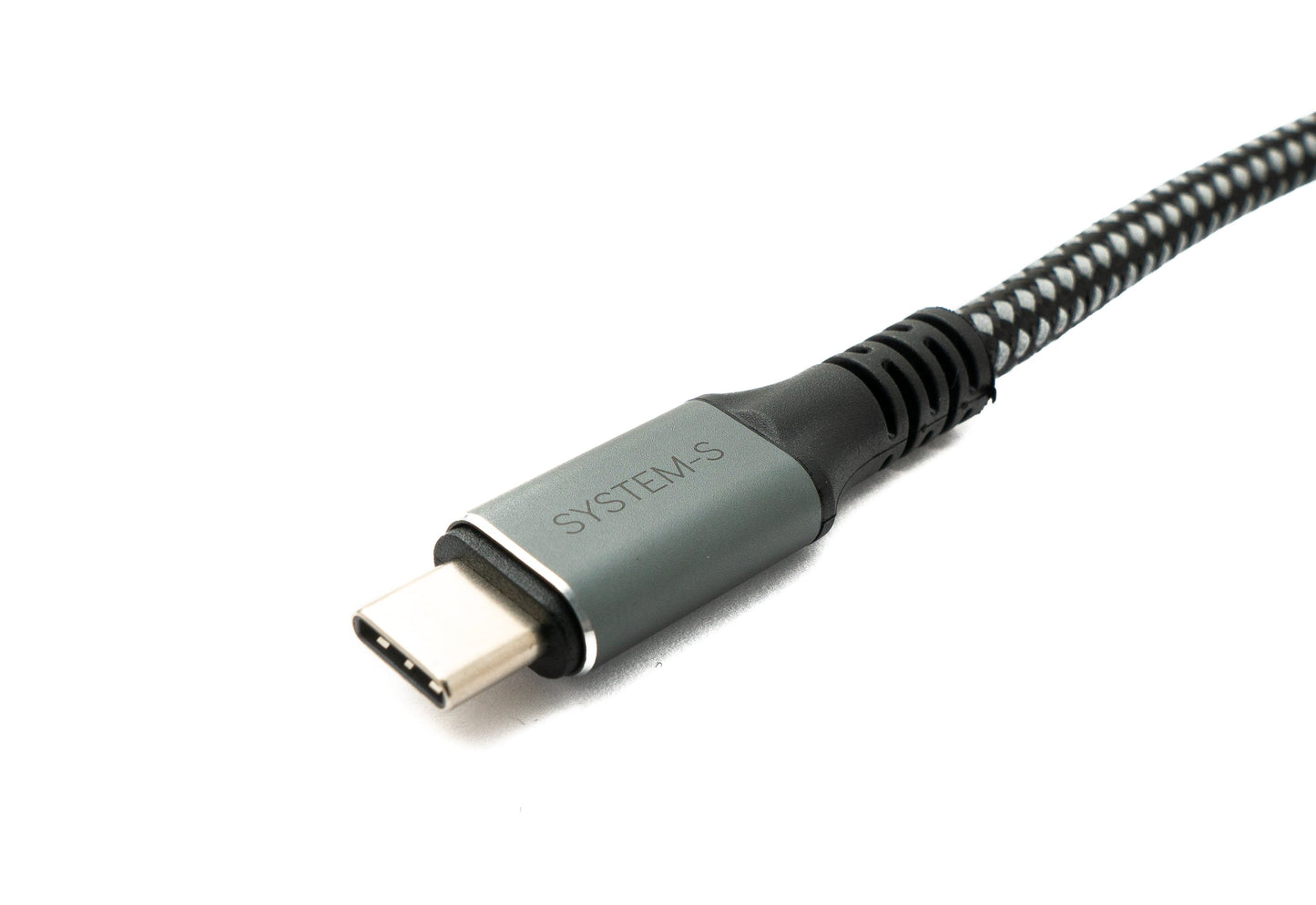 SYSTEM-S USB4 USB 50 cm Kabel Typ C Stecker zu Stecker geflochten 40 Gbit/s 240 W USB 4.0 Kabel