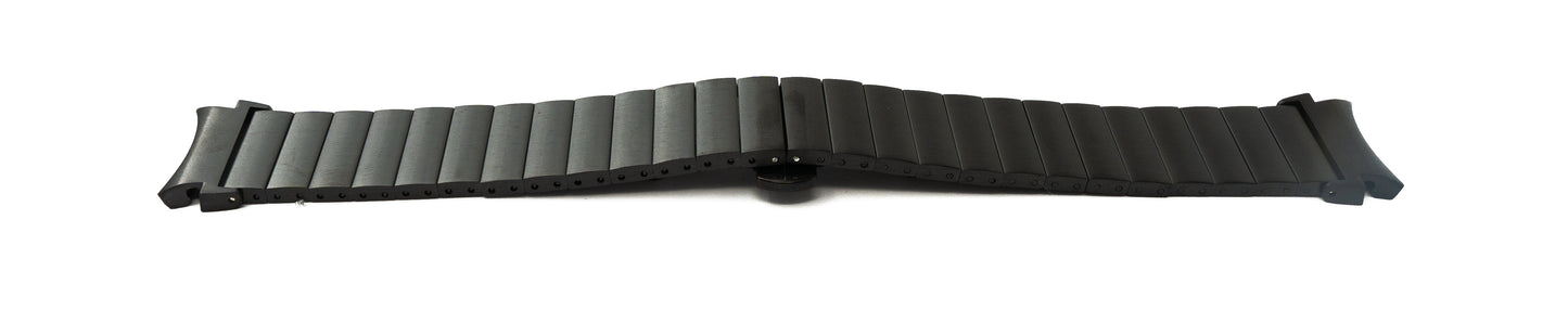 SYSTEM-S Armband 20 mm aus Metall für Samsung Galaxy Watch 4 Smartwatch in Schwarz