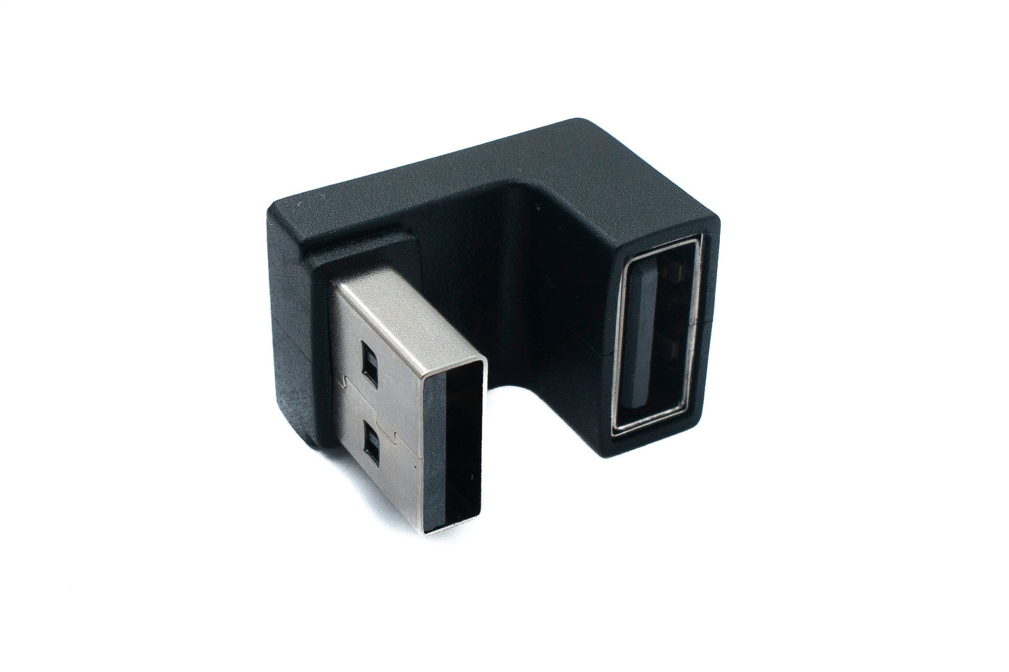 SYSTEM-S USB 3.0 Adapter Type A Male to Female U Turn 180° Angle in Black
