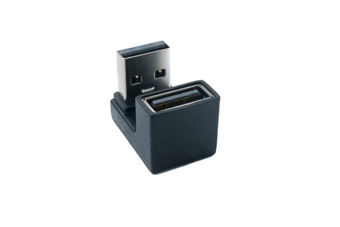 SYSTEM-S USB 3.0 Adapter Type A Male to Female U Turn 180° Angle in Black