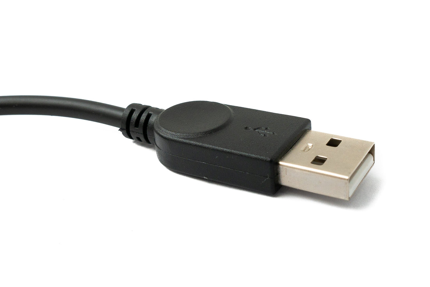SYSTEM-S USB 2.0 cable 30 cm Mini B plug to Type A plug angled in black