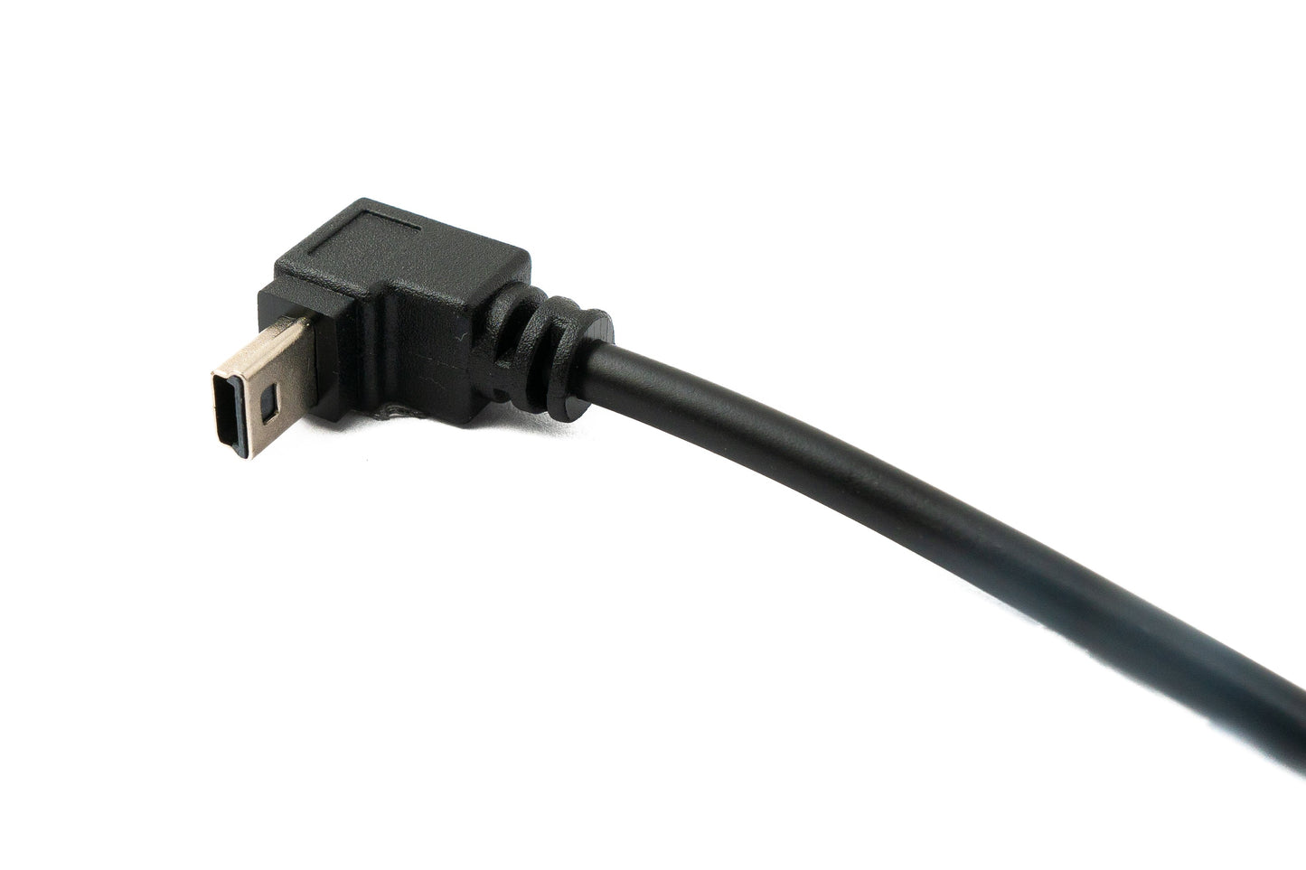 SYSTEM-S USB 2.0 cable 30 cm Mini B plug to Type A plug angled in black