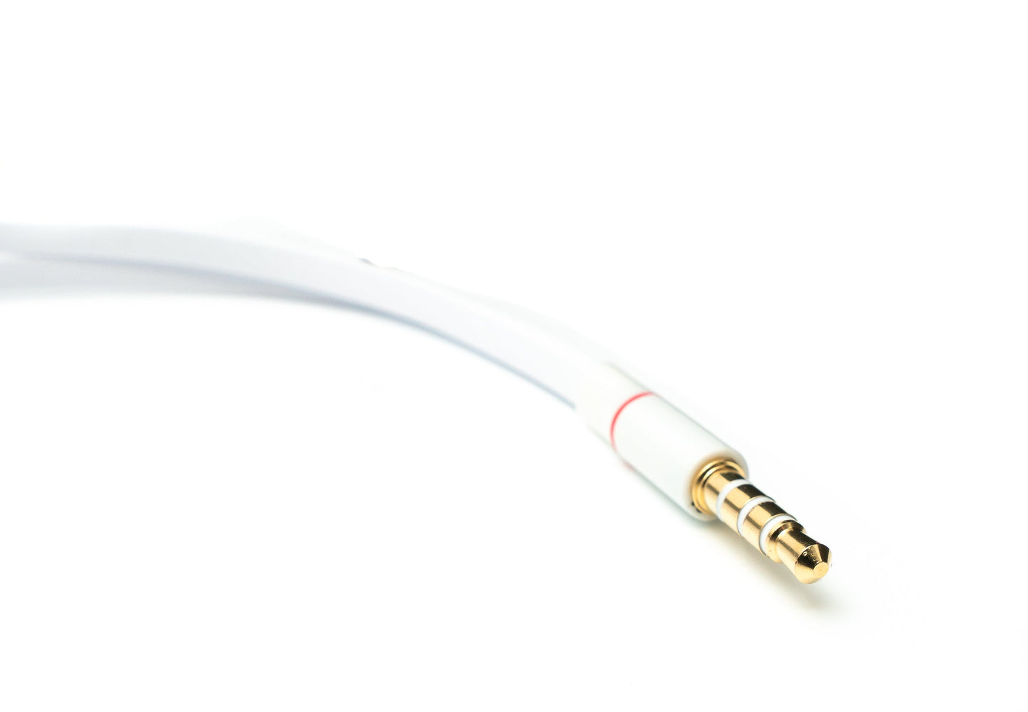SYSTEM-S Audio Y Cable 20 cm Stereo AUX Jack 3.5 mm Male to 2x Female Flat in White
