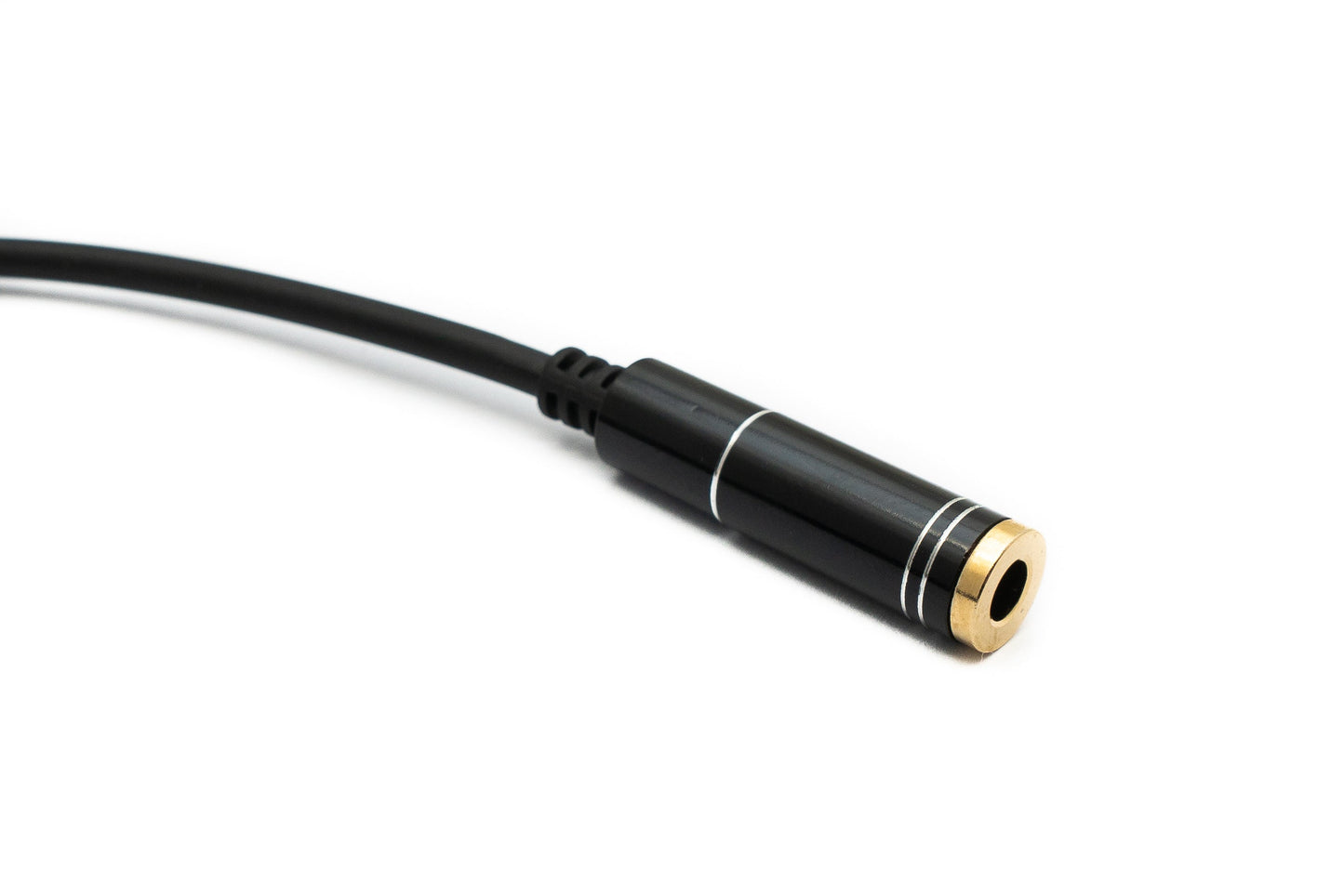 SYSTEM-S Audio Y Kabel 100cm Stereo AUX Klinke 3,5mm Buchse zu 2x Stecker Schwarz