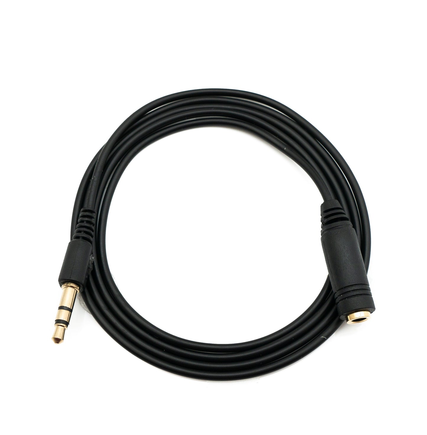 SYSTEM-S Audio Kabel 15 cm Stereo AUX Klinke 3,5 mm Stecker zu Buchse in Schwarz
