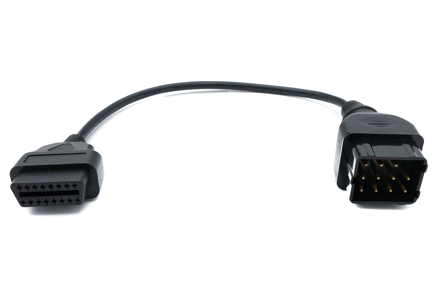SYSTEM-S OBD Kabel 40 cm OBD 2 Buchse für Renault 12pin in Schwarz für Auto Diagnose