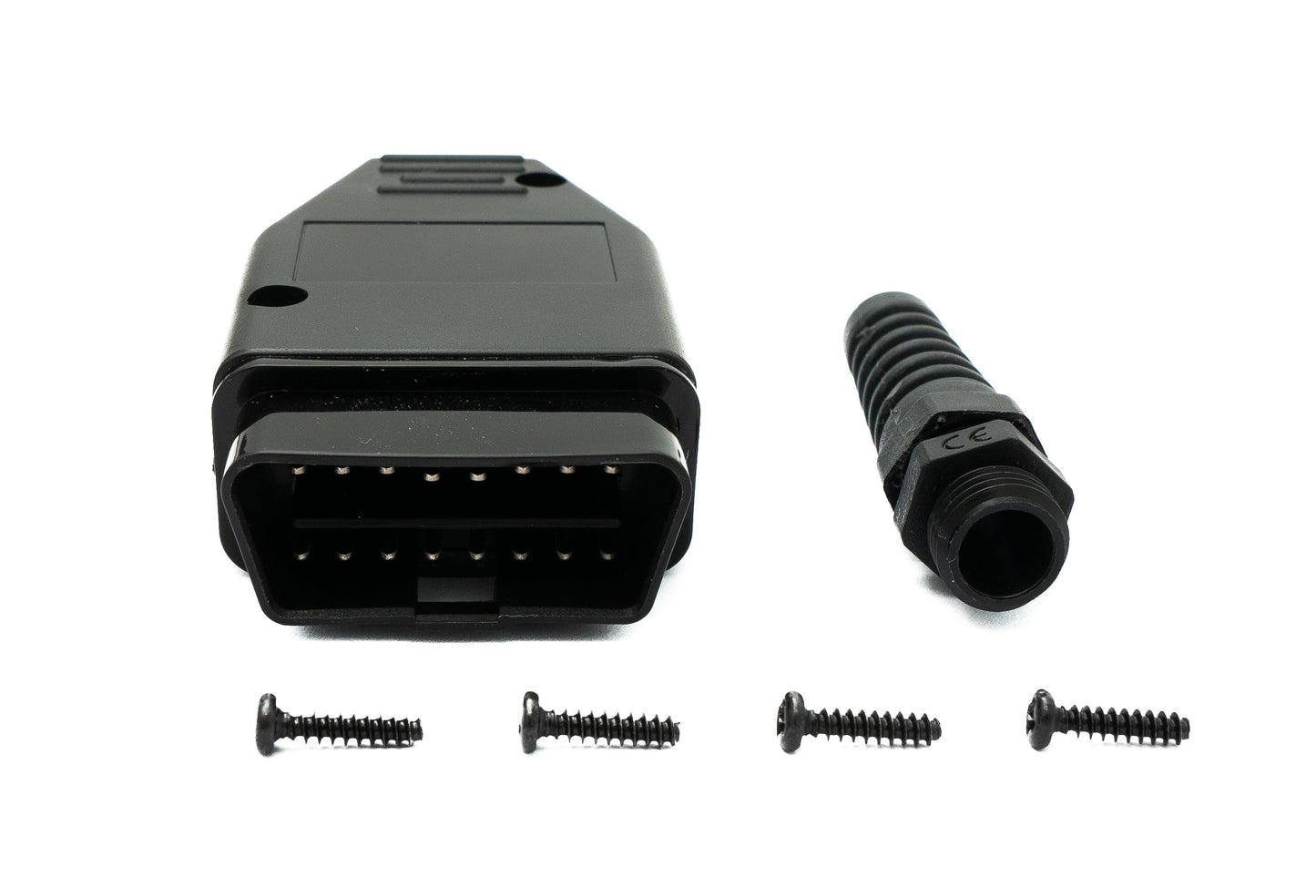 SYSTEM-S OBD Adapter OBD 2 16 pin Stecker Anschluss Kabel in Schwarz für Auto Diagnose