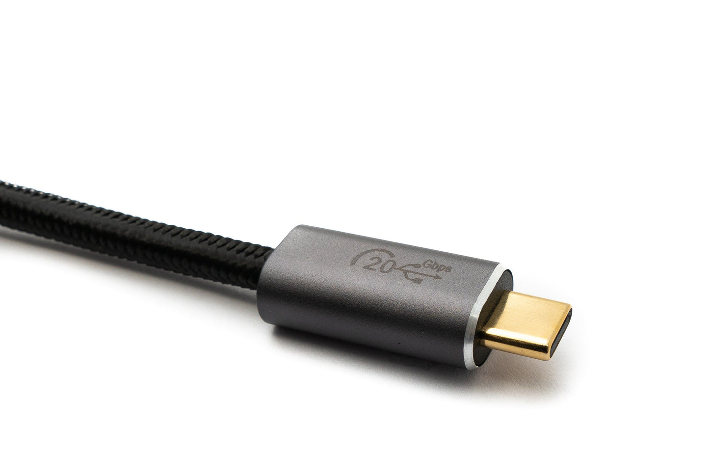 SYSTEM-S USB 3.2 Gen 2 Kabel 100 cm Typ C Stecker zu Stecker geflochten Schwarz