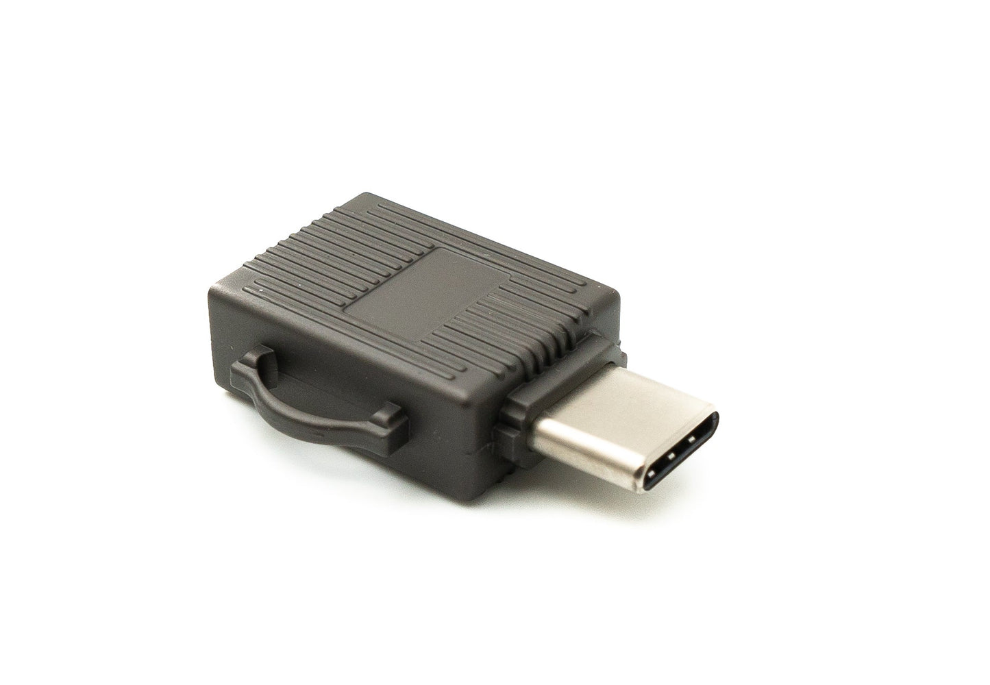 SYSTEM-S USB 3.1 Typ C Micro SD Karte Lesegerät Kartenleser SDXC Adapter in Grau