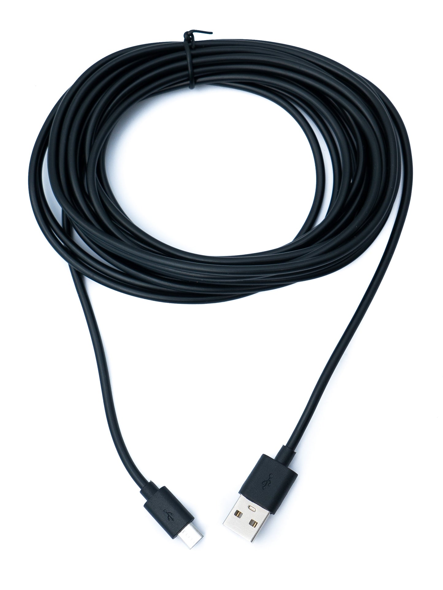 SYSTEM-S USB 2.0 Kabel 5 m Micro B Stecker zu Typ A Stecker in Schwarz