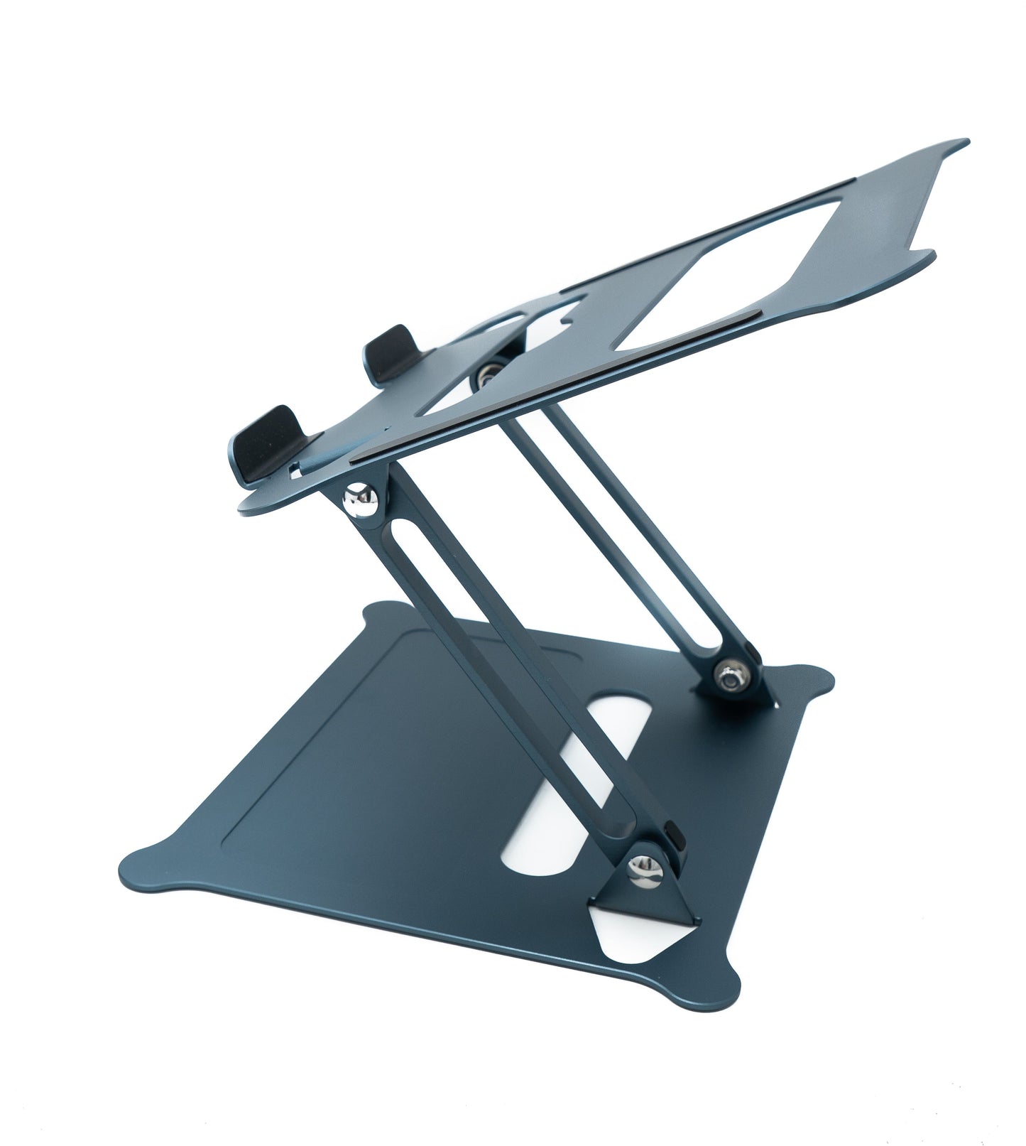 SYSTEM-S Ständer einstellbar zur Kühlung aus Metall in Blau Grau für Notebook Laptop