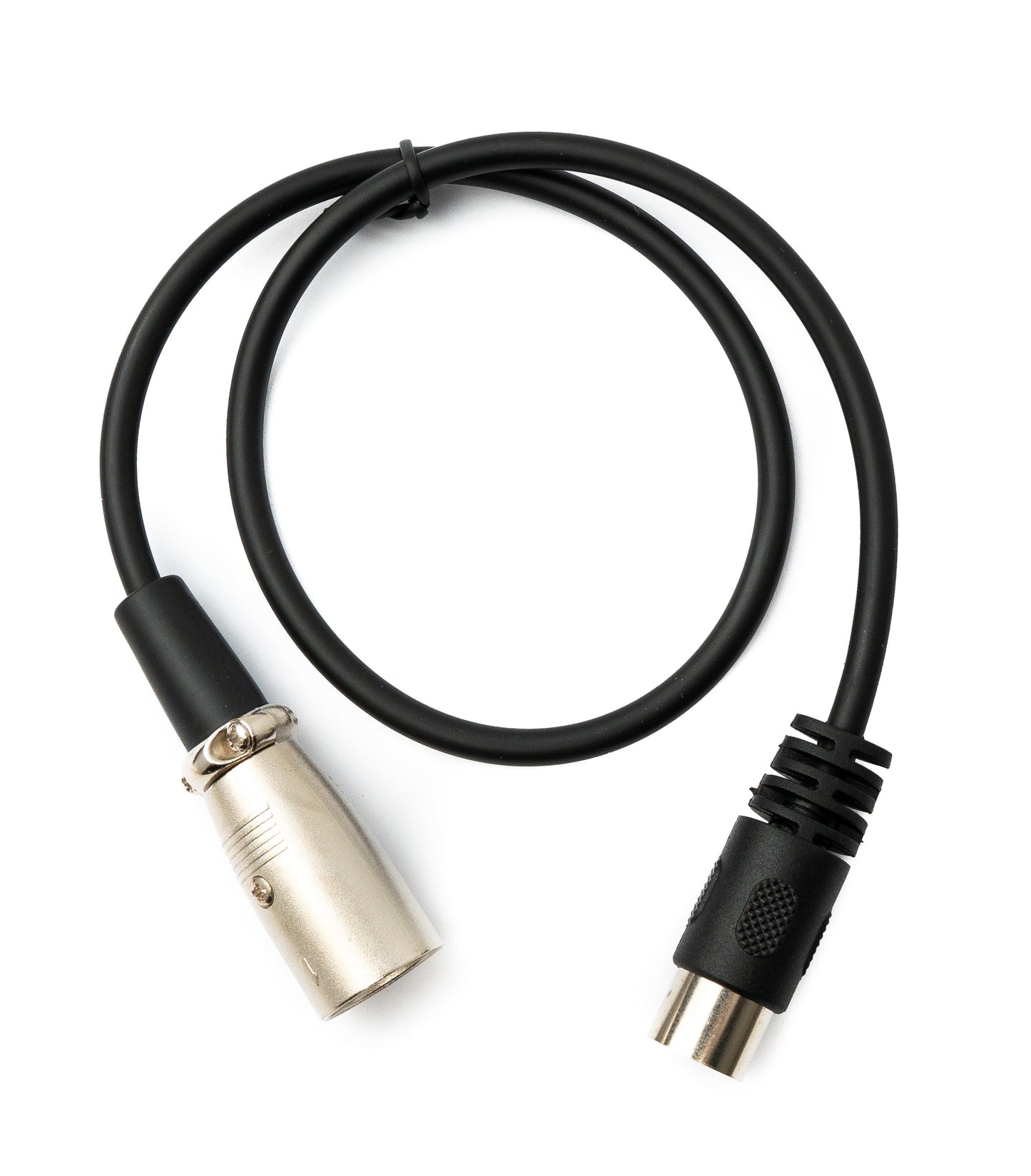 SYSTEM-S Audio Kabel 50 cm XLR 3 polig Stecker zu DIN 5 polig Stecker in Schwarz