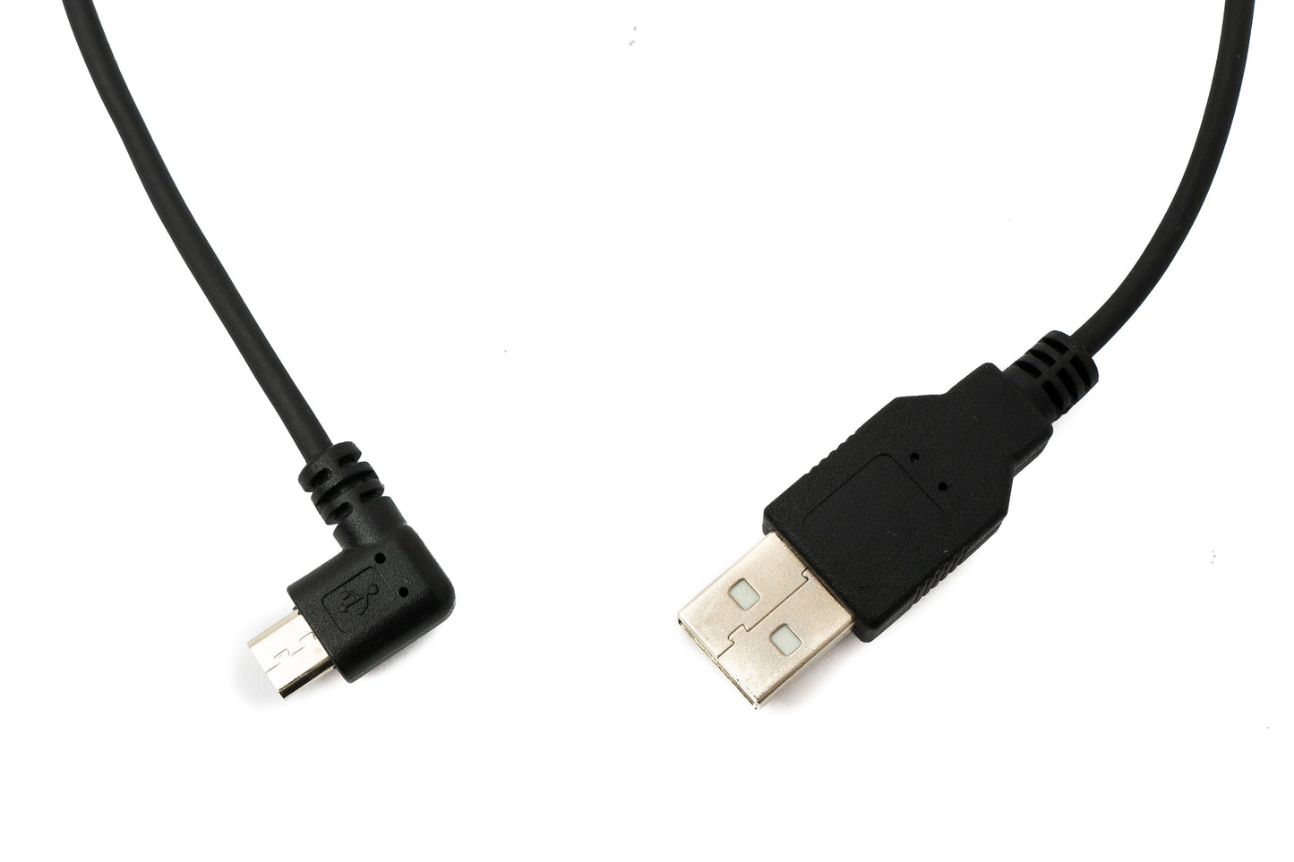 SYSTEM-S USB 2.0 cable 120 cm Type A male to Micro B male spiral angle in black