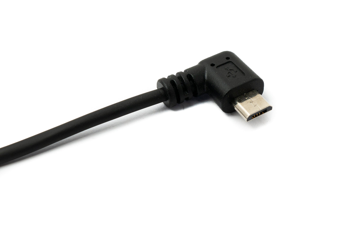 SYSTEM-S USB 2.0 cable 120 cm Type A male to Micro B male spiral angle in black