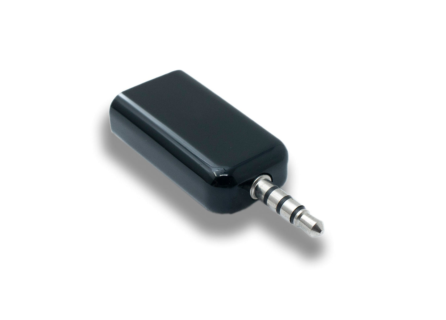 SYSTEM-S Audio USB Adapter 3,5 mm Klinke Stecker zu 2.0 Typ A Buchse AUX Kabel in Schwarz