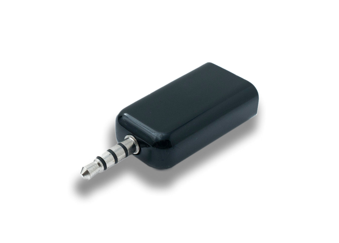 SYSTEM-S Audio USB Adapter 3,5 mm Klinke Stecker zu 2.0 Typ A Buchse AUX Kabel in Schwarz