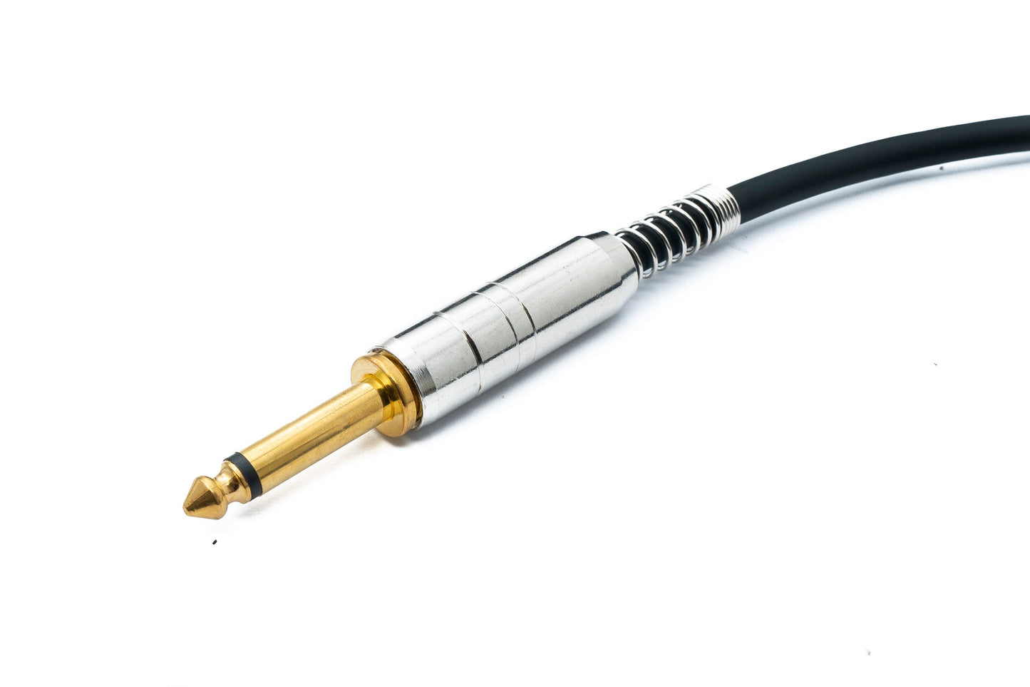 SYSTEM-S Audio Klinke Kabel 100 cm 6,35 mm 2 polig Stecker zu Stecker Knickschutz Winkel AUX