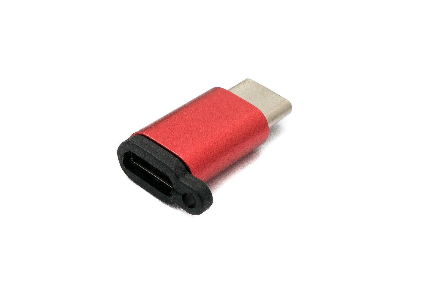 SYSTEM-S USB 3.1 Adapter Type C Male to 2.0 Micro B Female Chain in Red