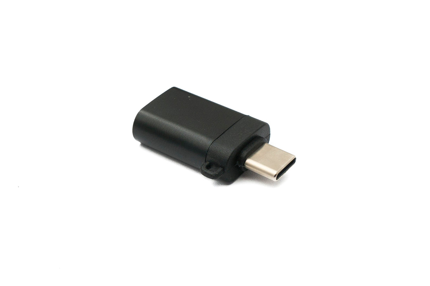 SYSTEM-S USB 3.1 Adapter Typ C Stecker zu 3.0 Typ A Buchse Schlaufe in Schwarz