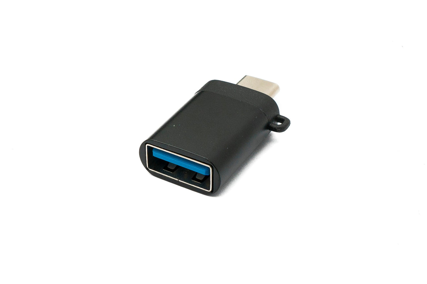 SYSTEM-S USB 3.1 Adapter Typ C Stecker zu 3.0 Typ A Buchse Schlaufe in Schwarz