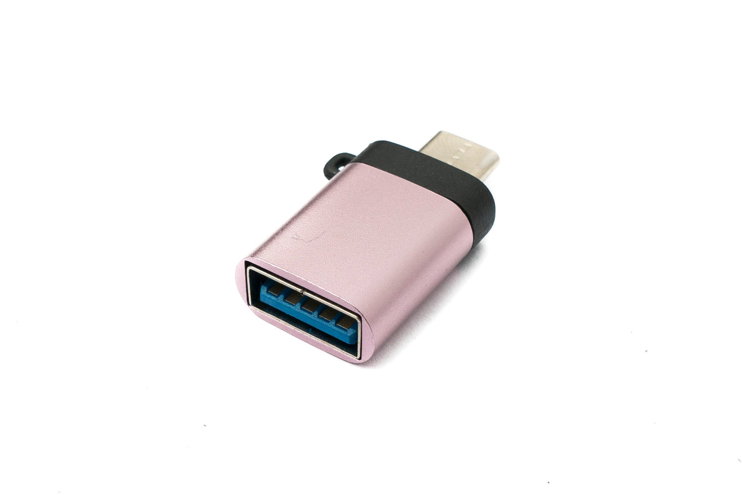 SYSTEM-S USB 3.1 Adapter Typ C Stecker zu 3.0 Typ A Buchse Schlaufe in Pink