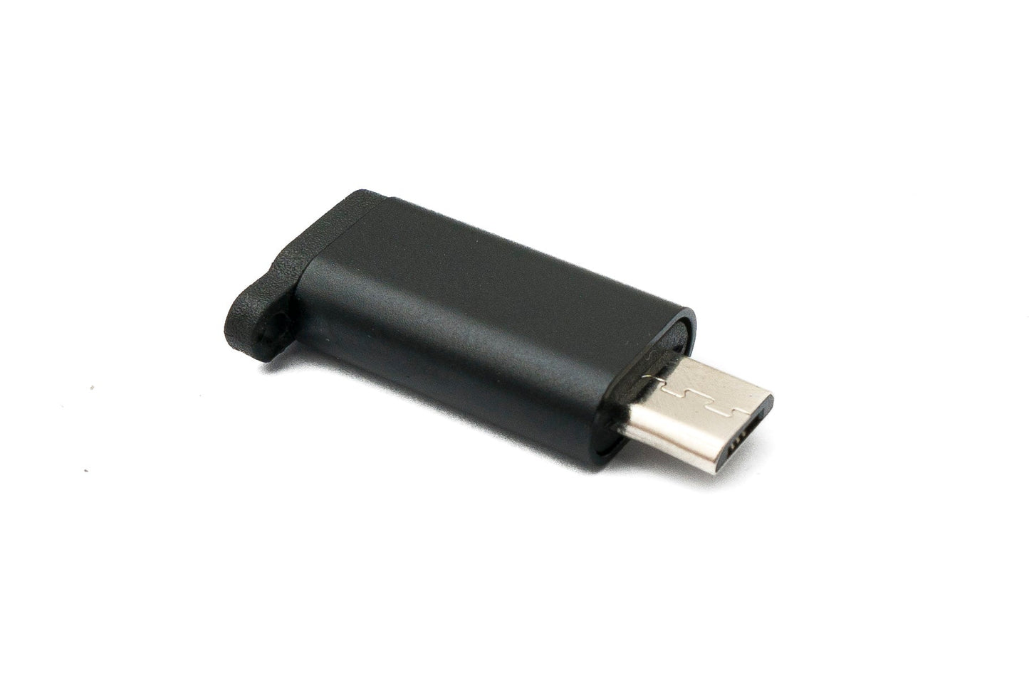 SYSTEM-S USB 3.1 Adapter Typ C Buchse zu 2.0 Micro B Stecker Schlaufe in Schwarz