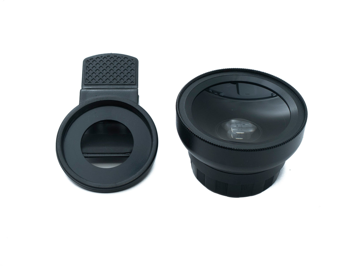 SYSTEM-S Makro Linse 0,45x Zoom Close Up Filter Kit mit Clip Beutel in Schwarz