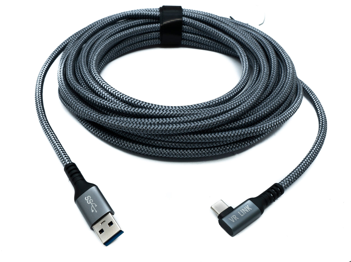 USB 3.2 Gen 1 cable 7m Type C male to 3.0 Type A male angled black