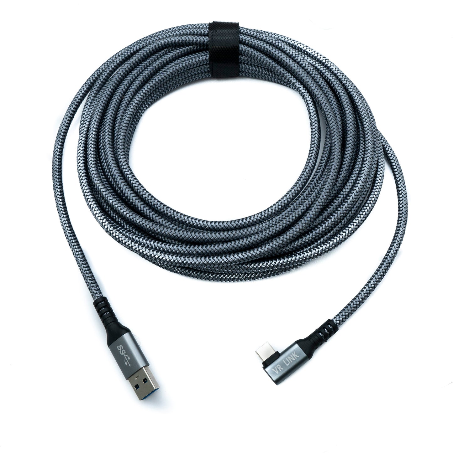 USB 3.2 Gen 1 cable 7m Type C male to 3.0 Type A male angled black