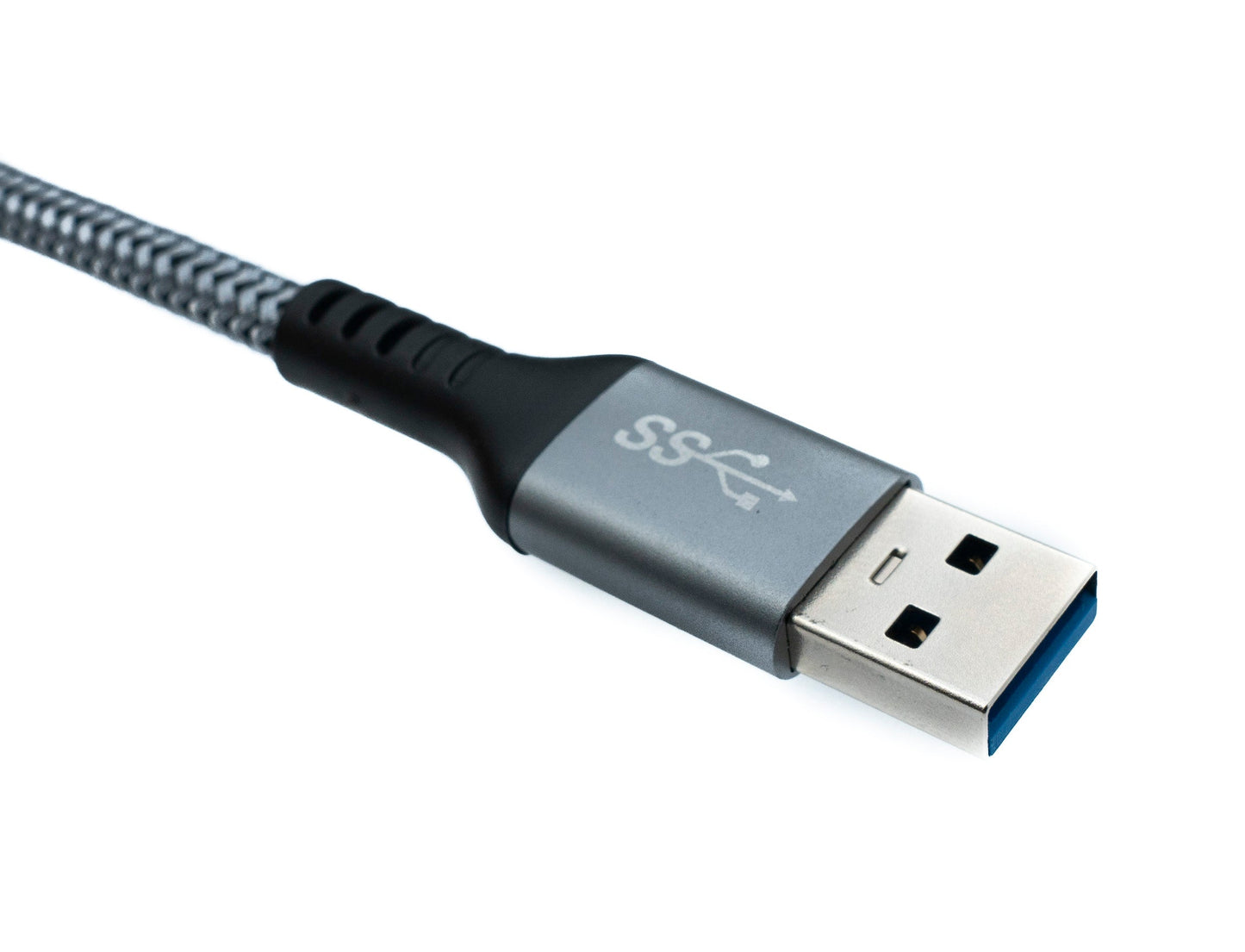 USB 3.2 Gen 1 cable 7m Type C male to 3.0 Type A male angled black