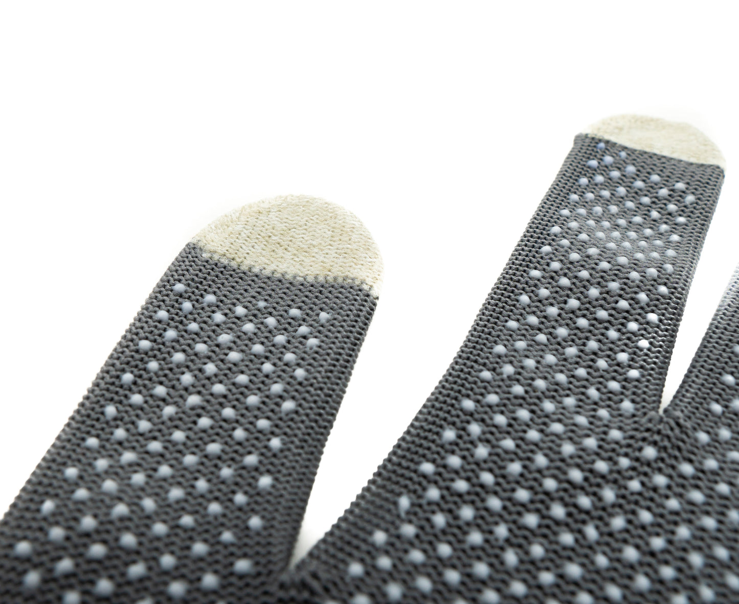 SYSTEM-S Anti Rutsch Handschuhe aus Stoff für Smartphones Touch Bildschirme in Grau
