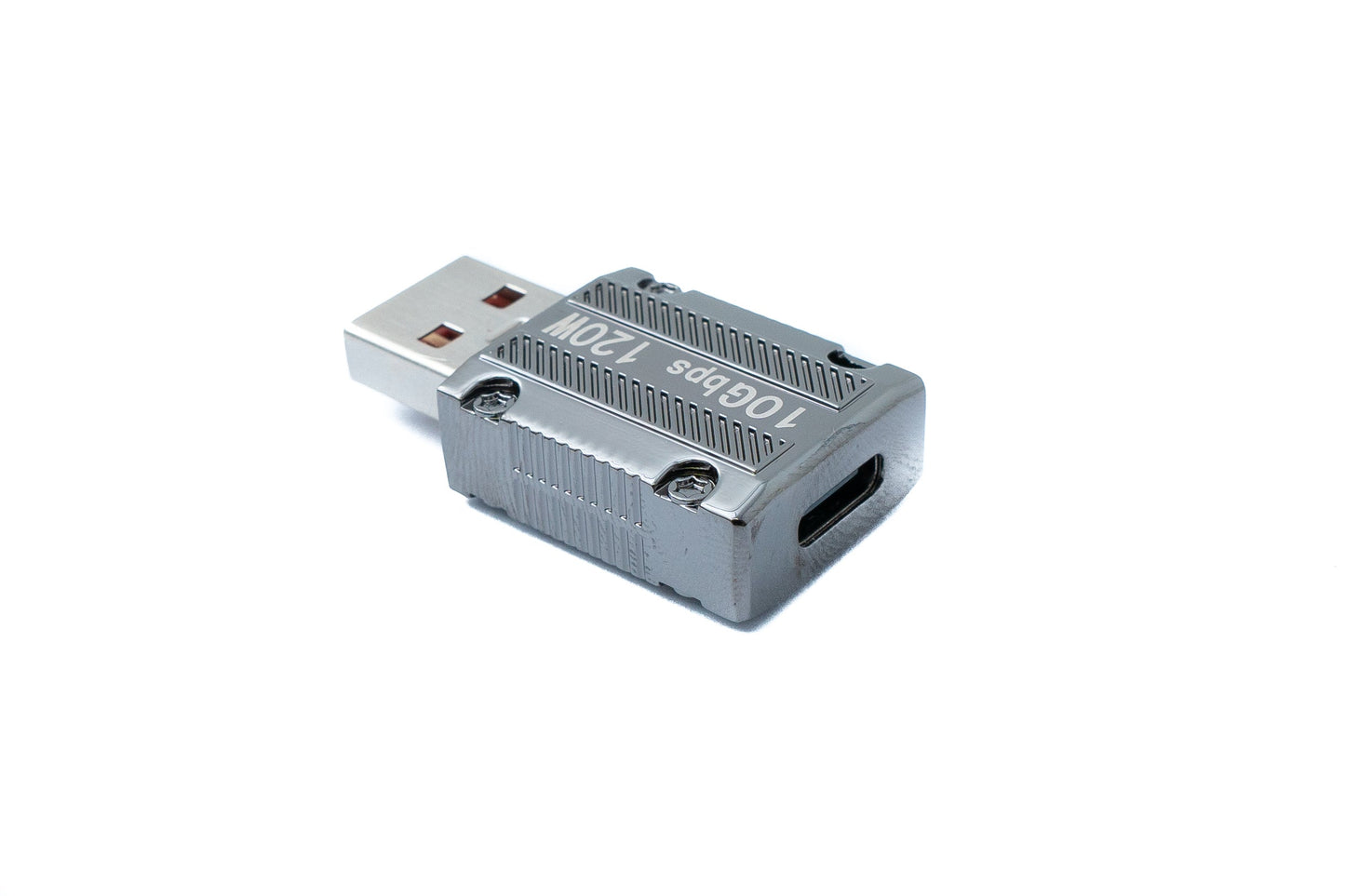 SYSTEM-S USB 3.1 Gen 2 Adapter Typ A Stecker zu Typ C Buchse Kabel in Grau 20A 100W