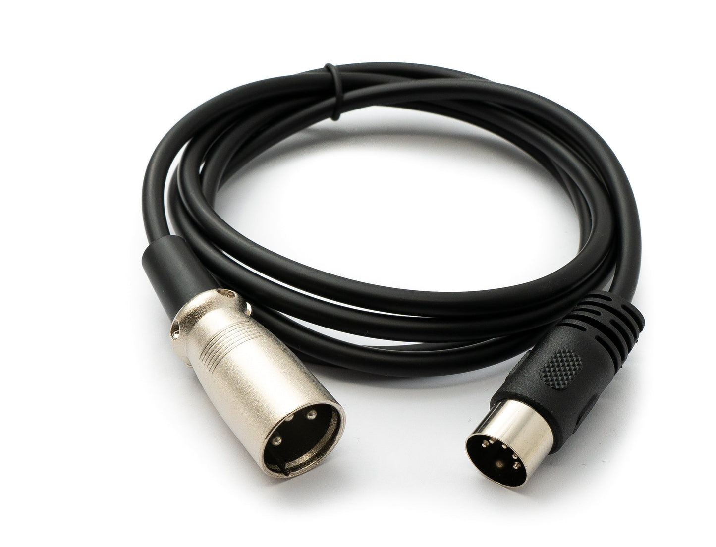 SYSTEM-S Audio Kabel 150 cm XLR 3 polig Stecker zu DIN 5 polig Stecker in Schwarz
