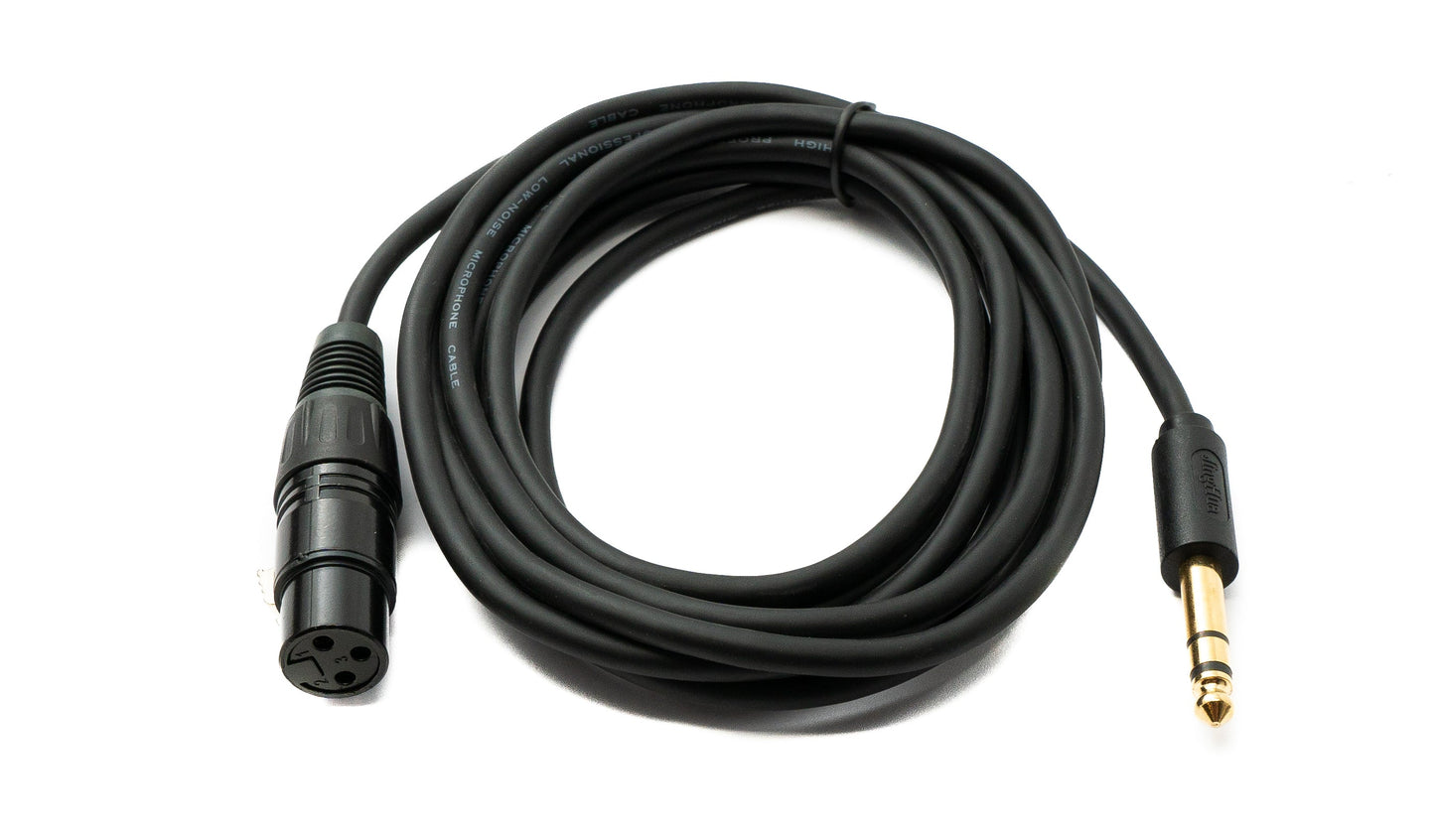 SYSTEM-S Audio Kabel 3 m XLR 3 polig Buchse zu 6.35 mm Klinke Stecker AUX