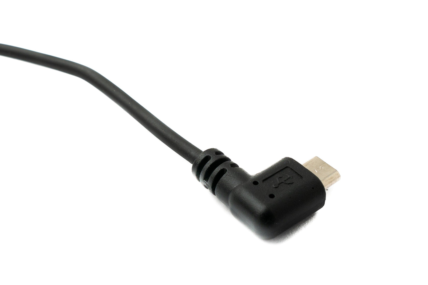 SYSTEM-S USB 2.0 Kabel 120 cm Typ A Stecker zu Micro B Stecker Spirale Winkel in Schwarz