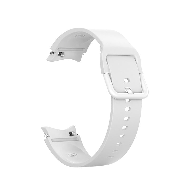 SYSTEM-S 20 mm silicone strap for Samsung Galaxy Watch 5 4 Smartwatch in white