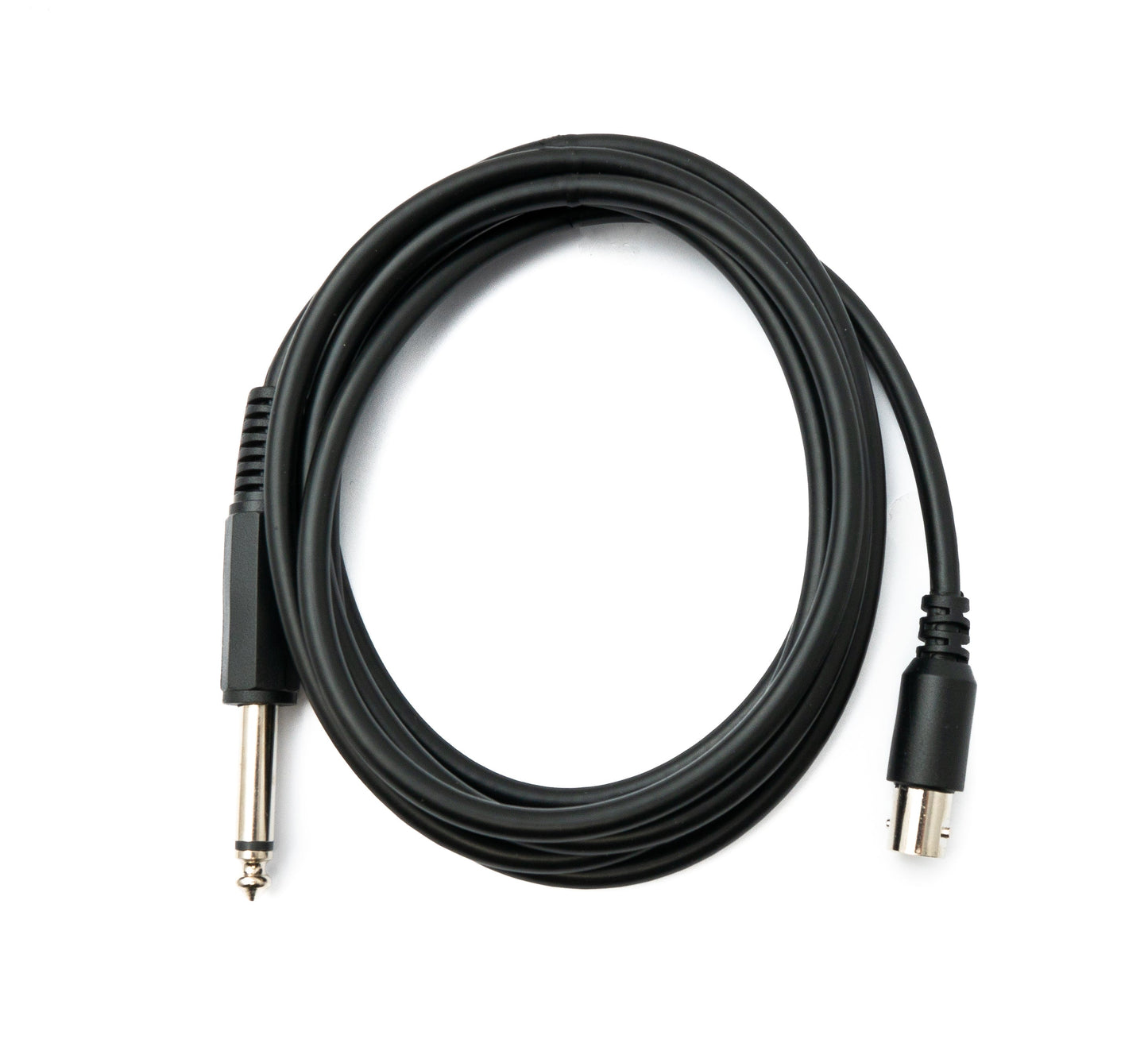 SYSTEM-S Audio Kabel 180 cm 6.35 mm Klinke Stecker zu BNC Stecker AUX in Schwarz