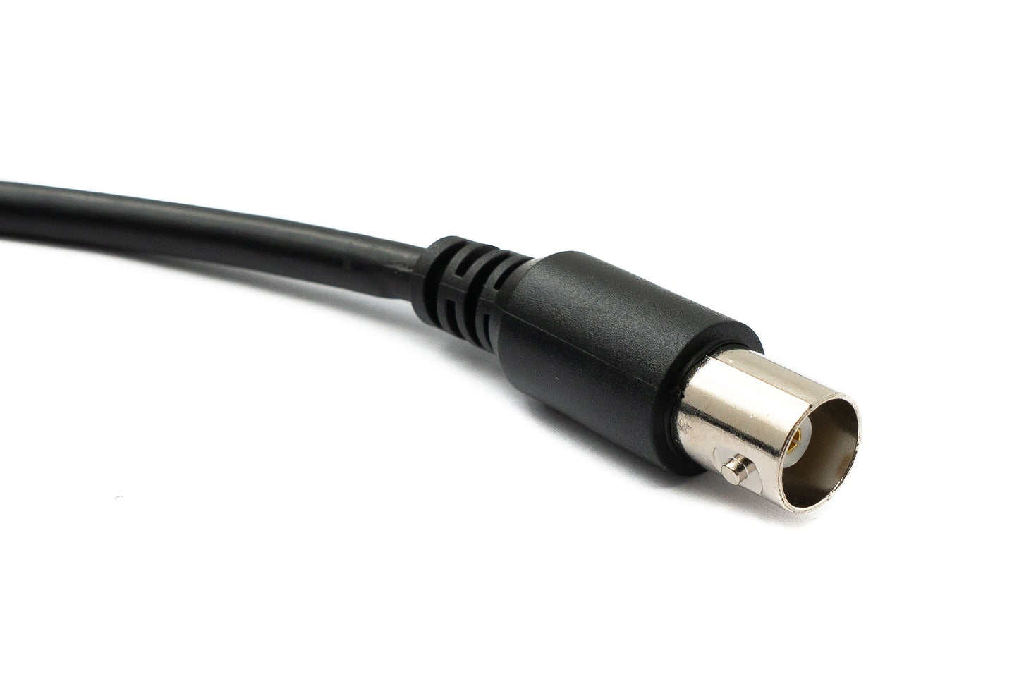SYSTEM-S Audio Kabel 180 cm 6.35 mm Klinke Stecker zu BNC Stecker AUX in Schwarz
