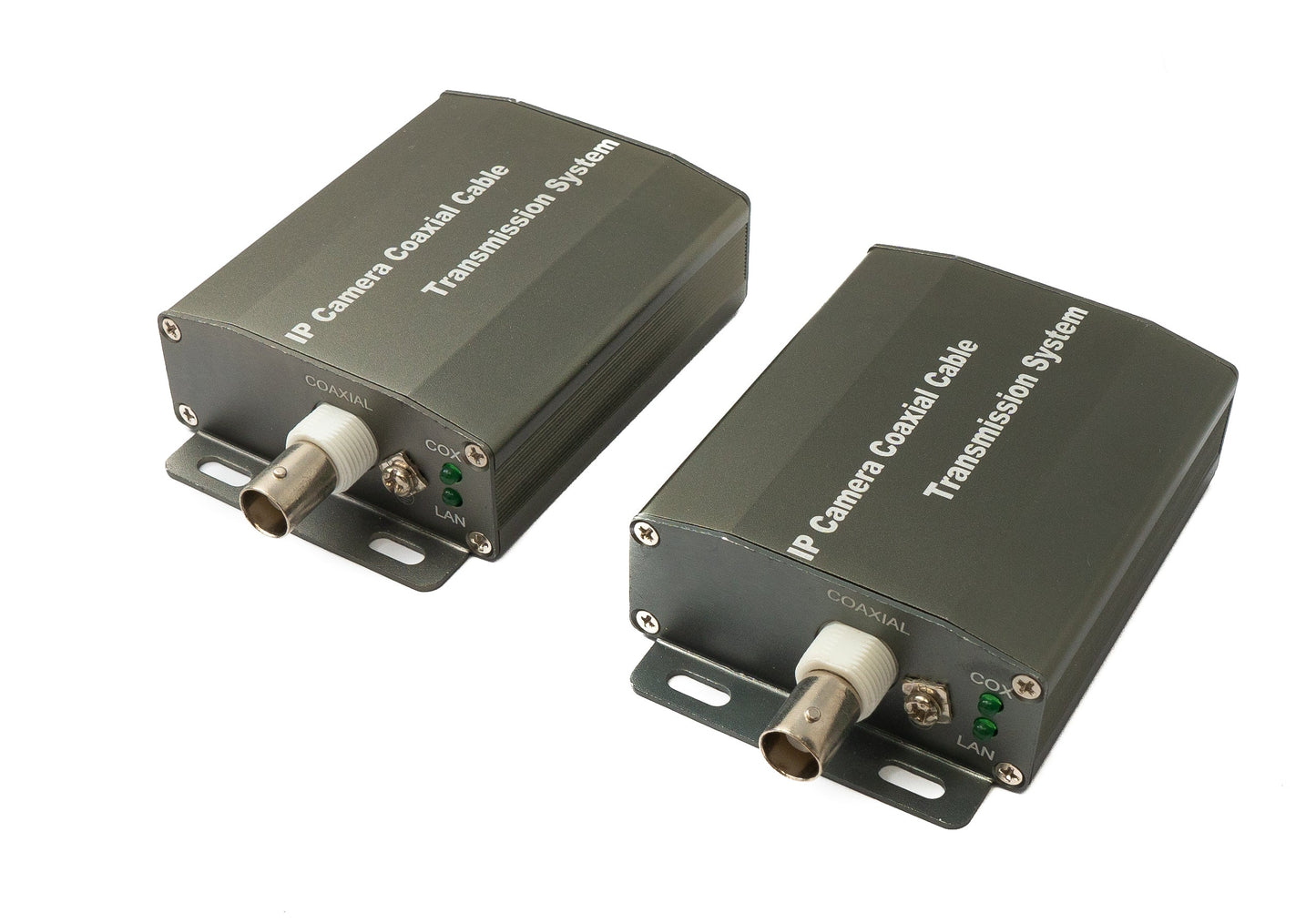 SYSTEM-S UTP IP Transceiver Set LAN RJ45 zu BNC Koaxialkabel in Schwarz