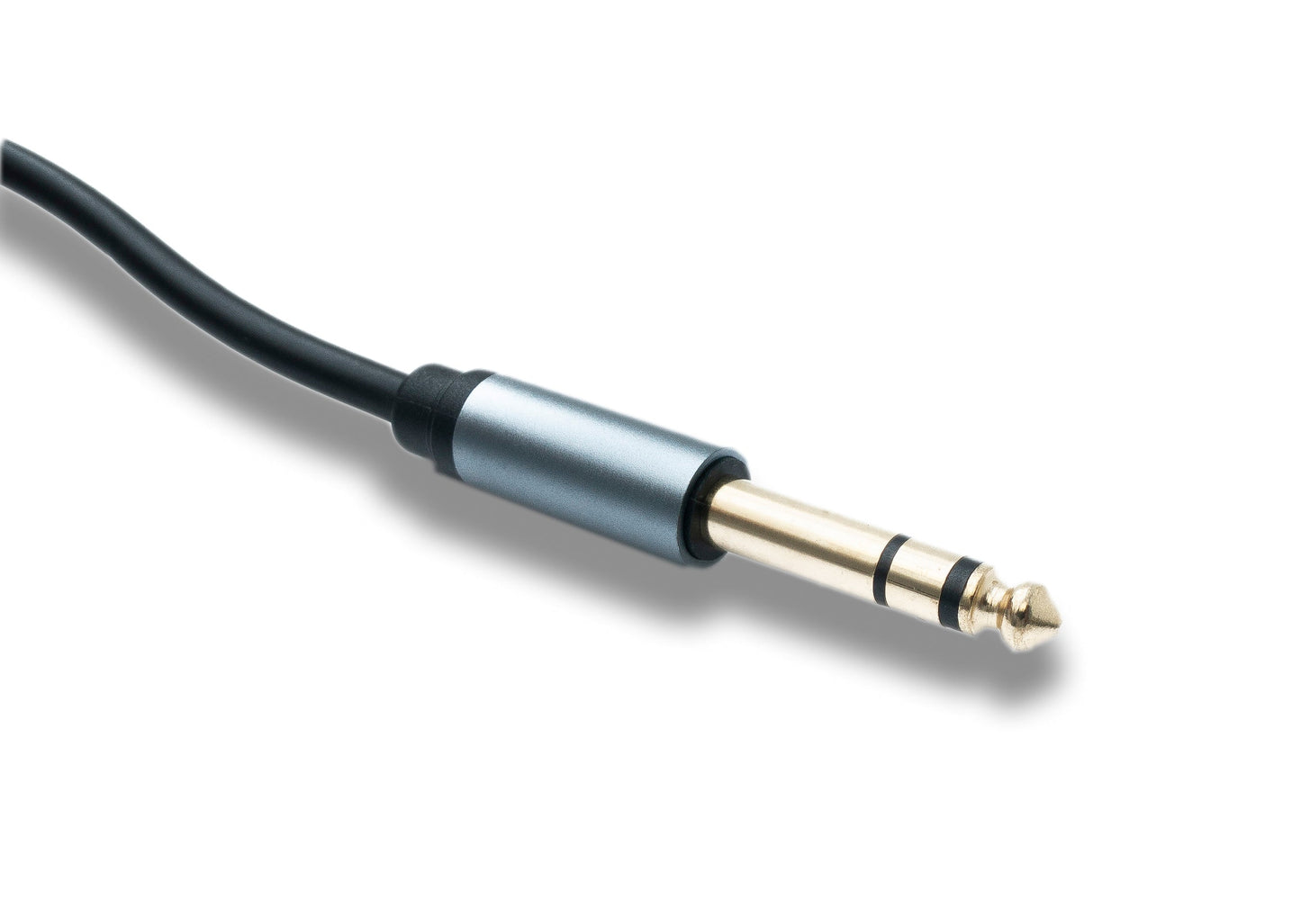 SYSTEM-S Audio Klinke Kabel 180 cm AUX 6,35 mm 3 polig TRS Stecker zu Stecker Adapter