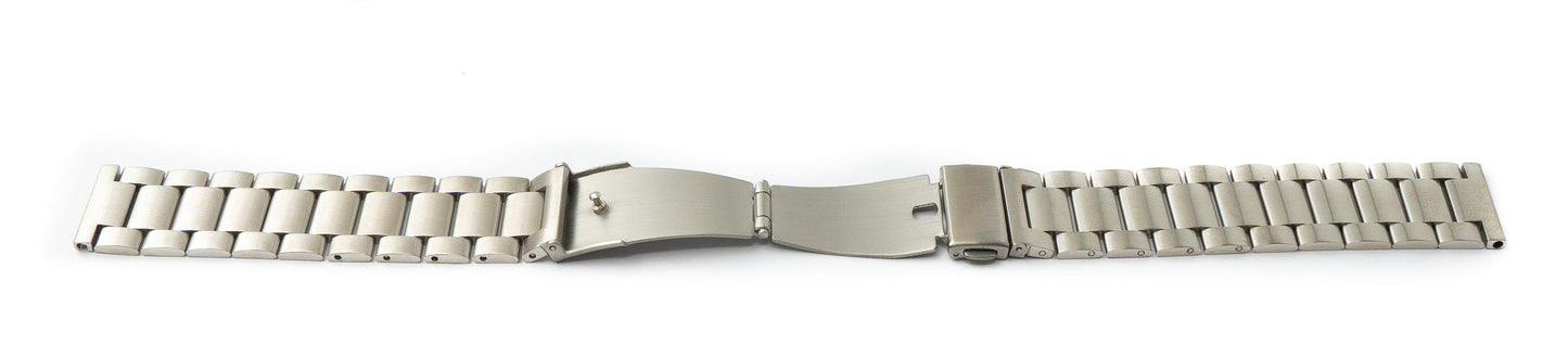 SYSTEM-S Armband 20 mm aus Metall für Samsung Galaxy Watch 4 Smartwatch in Grau